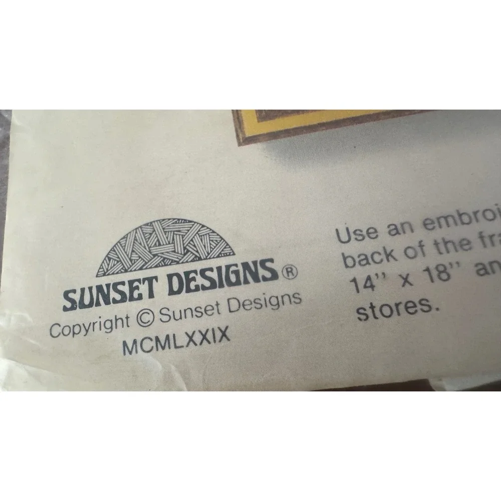 Vintage 1979 Sunset Stitchery Cozy Corner Crewel Kit Beth Rienstra Cat 2696 NOS